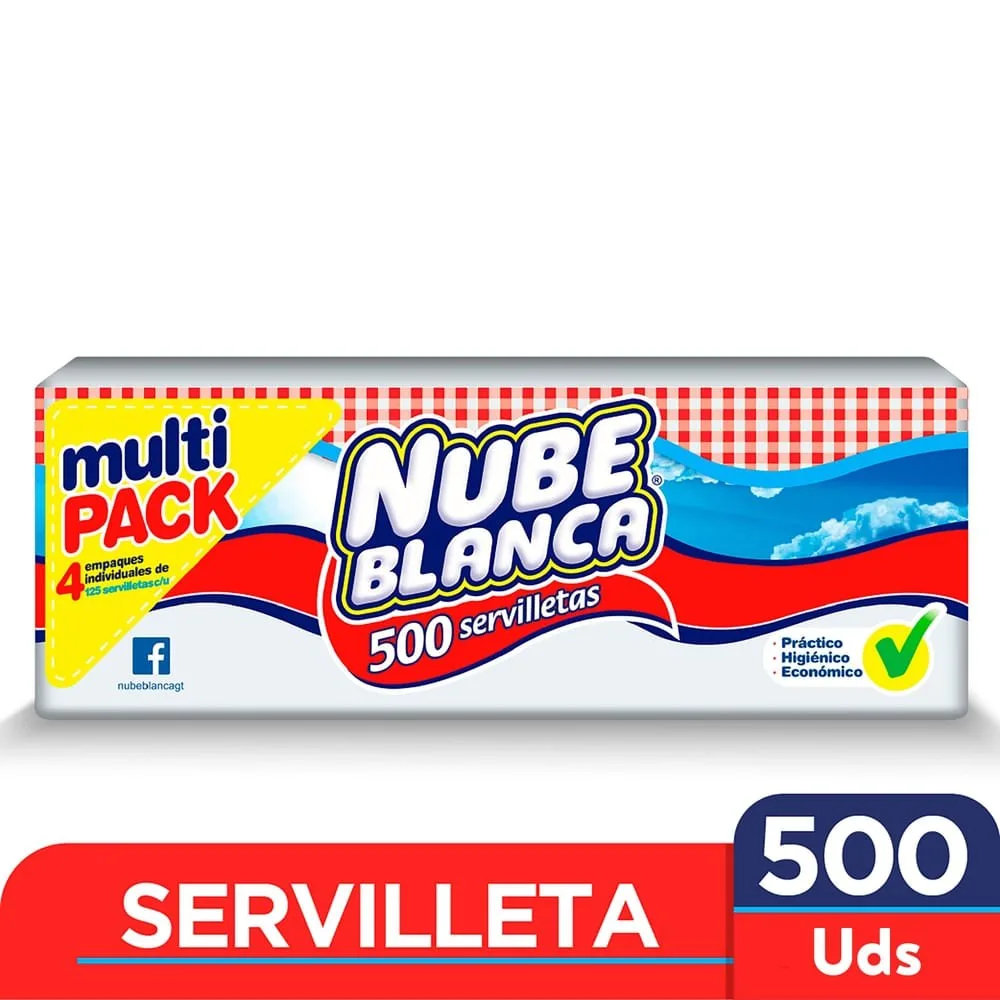 Servilleta Nube Color Blanca – 500unidades