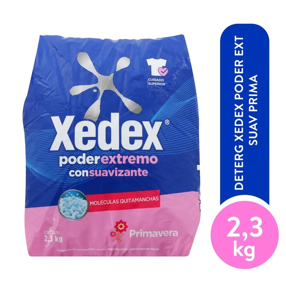 Detergente en polvo Xedex Poder Extremo Primavera – 2.3 kg