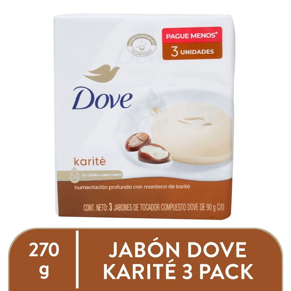Jabón Dove Karité y Vainilla en Barra – 270 g