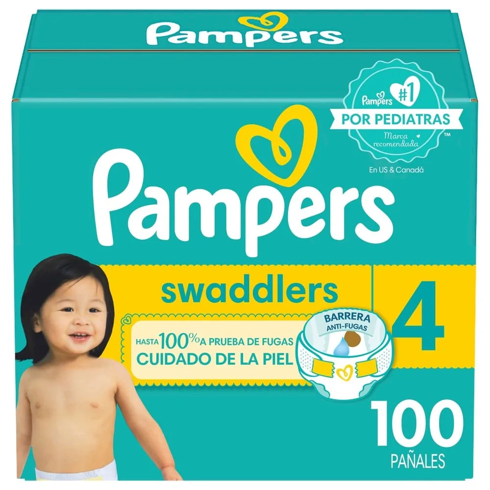 Pañales Pampers Swaddlers Talla 4, 10-17kg – 100Uds