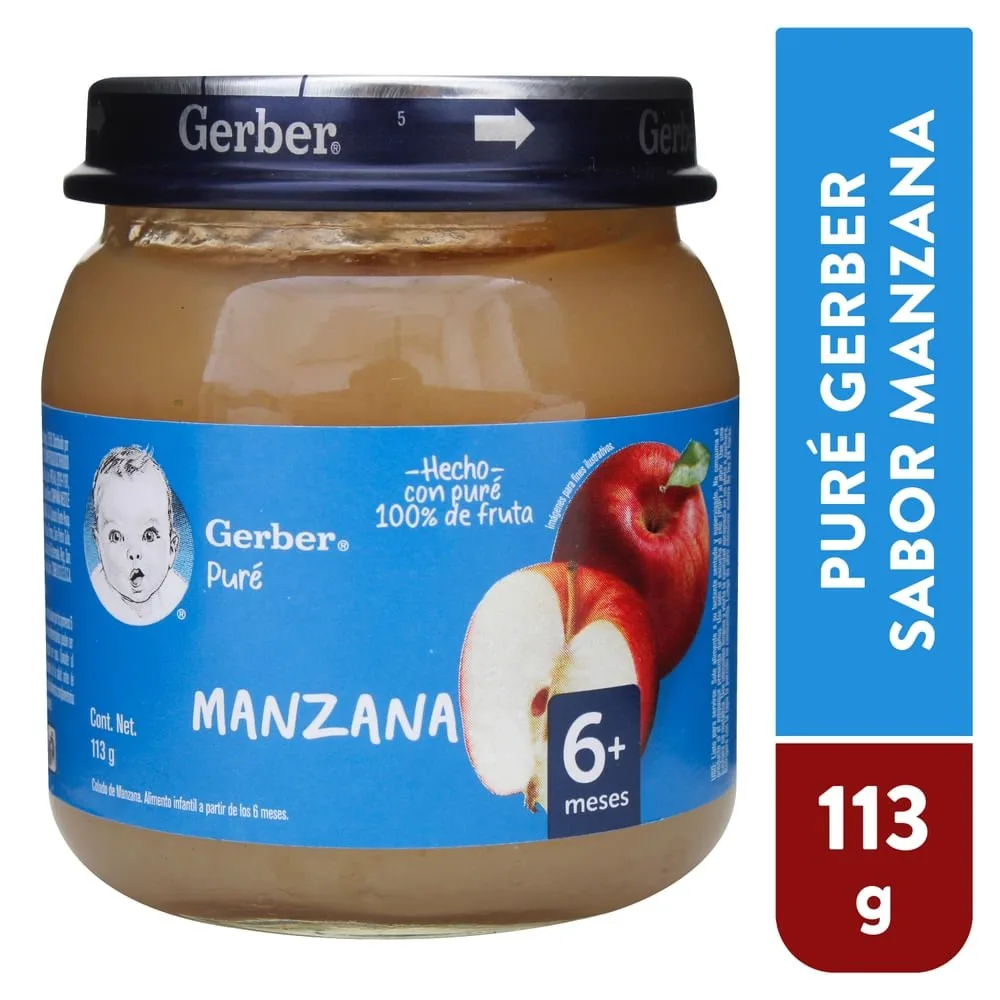 Colado Gerber para bebé sabor manzana – 113 g