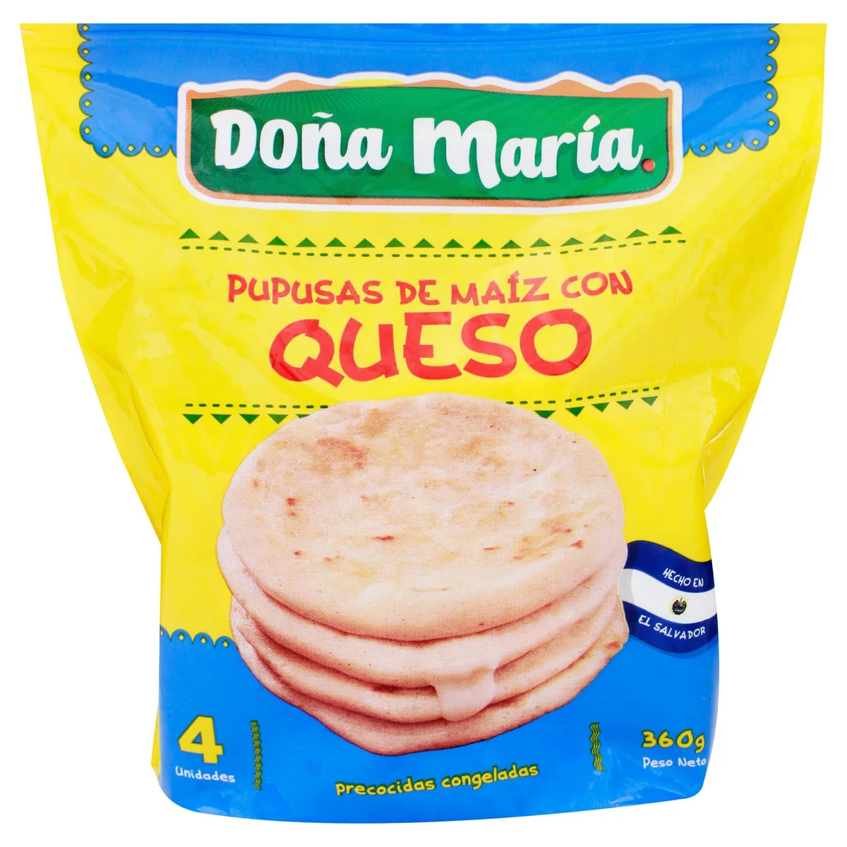 Pupusa Dona Maria Queso 4 Uds – 360 g