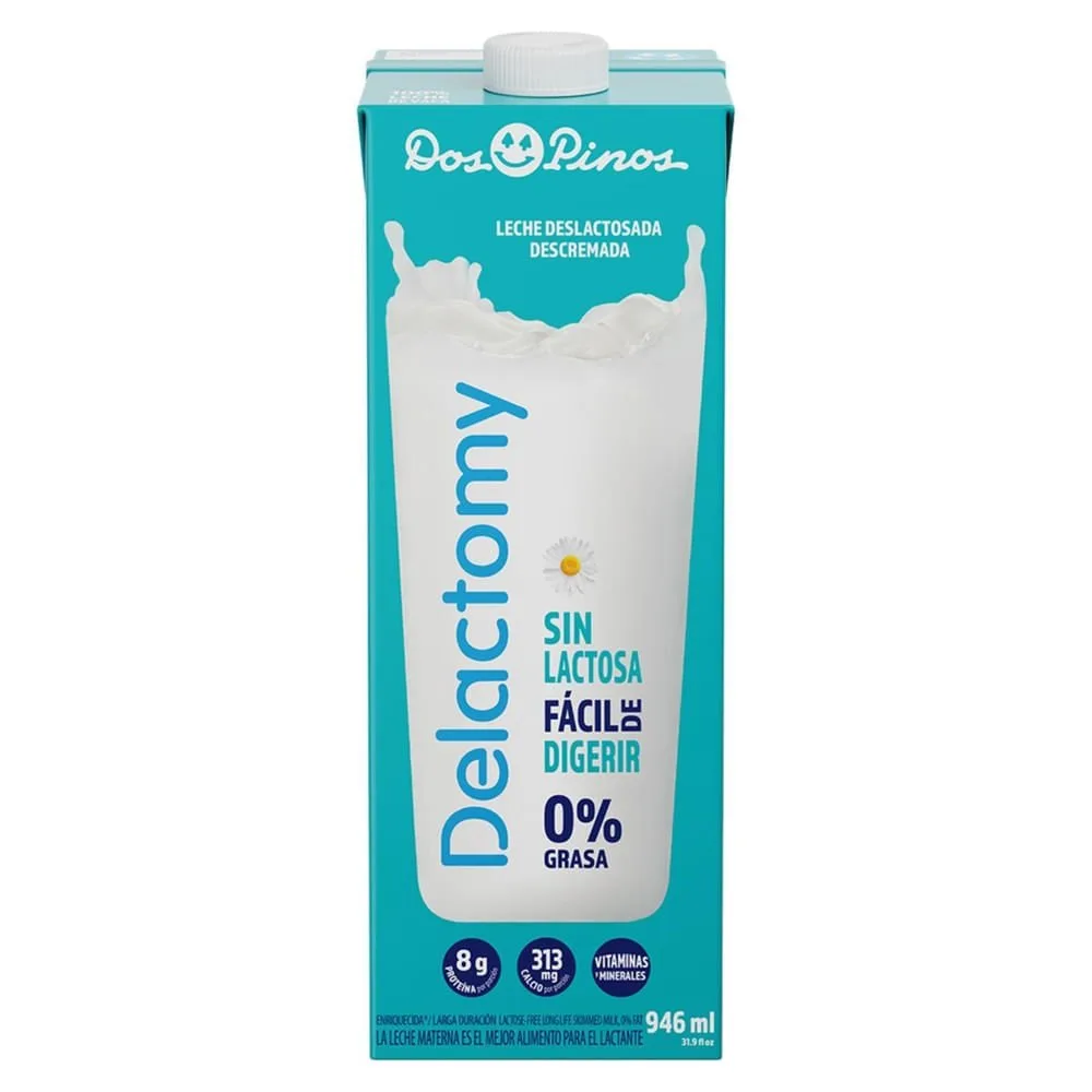 Leche Dos Pinos delactomy uht 0% grasa – 946 ml