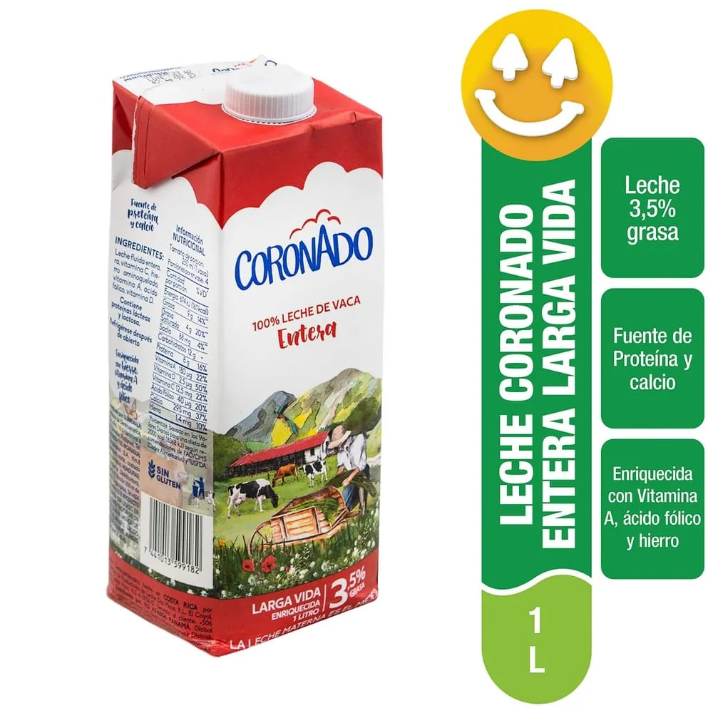 Leche Coronado Liquido 3% Grasa Tetra – 1000ml